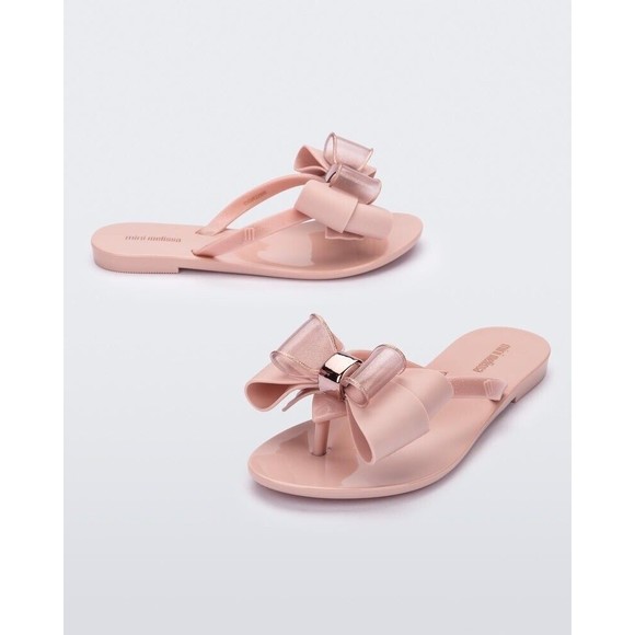 Mini Melissa Other - New MINI MELISSA  Harmonic Sweet Flip Flops Sandals Slides Big Girls 2 Pink